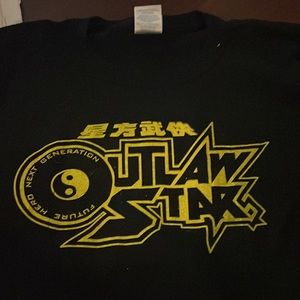 COPY - A156 large new anime manga outlaw star black tee t-shirt new